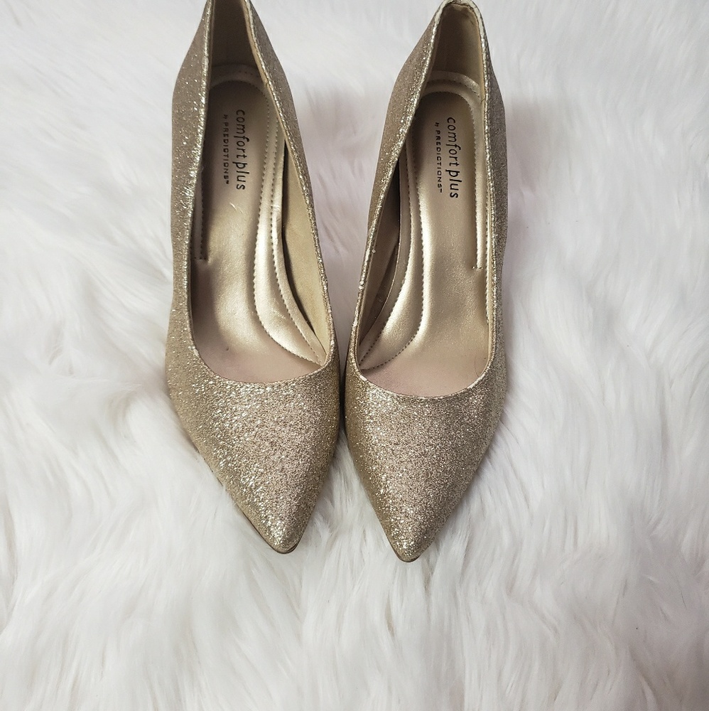 Metallic Glittery Pumps- Comfort Plus -Dress shoes